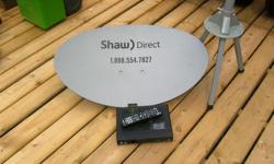 Shaw satellite PVR , digital with taping . Watch one show and tape another. Incl: Dish, PVR, remote plus 50 feet of cable and satellite finder