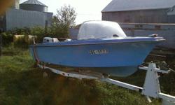 1981????      Blue 3 seater moterboat has bench in front no leaks, water worthy!! good condition! trailer is in excellent condition.  other then that dont know much about it. Serious inquiries only please! NEW PRICE!!   $600