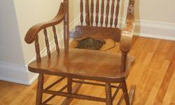 LOVELY PRESSED BACK ROCKING (MENONITE) CHAIR IN EXCELLENT CONDITON.
MOVING MUST GO