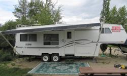 PRICE REDUCED - 2004 Vanguard 277 Legend Series 5th wheel for sale, Â½ ton towable. $16,000.00 OBO.  In very good condition - only used by one family ? non smoking.  Lots of storage, can sleep 6, two light weight slides, shower/tub combo, entertainment