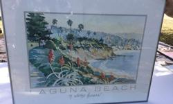 glassed in print of Laguna Beach
no where to hang it