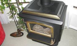 Heritage 28", Pedestal, Direct Vent Fireplace / StoveModel FS2000 with original manual.
Propane, 23000 BTUH, 28"W x 31"H x 22"D,
Fan, internal thermostat, electric pilot light start.
Suitable for bedroom or Mobile Home installation.
So rarely used, you