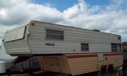 1979 PROWLER FIFTH WHEEL, WINCH AND RAMP,BACK CUT OUT TO OPEN AND CARRY A 4 WHEELER , SKID- DOO, OR MOTOR CYCLE. NEW TIRES, SLEEPS 6, GREAT SHAPE. A CAMPER OR HUNTERS SPECIAL.SCREEN IN TENT FOR BACK, . ASKING 3,995.00 OR BEST OFFER. CALL 519-978-0364