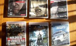 These are PS 3 Games-All in good working condition with manuals,Your  Pick $20 Each BIOSHOCK 2,DANTES INFERNO DIVINE EDITION,SNIPER GHOST WARRIOR,MEDAL OF HONOR LIMITED EDITION,RESISTANCE FALL OF MAN,METAL GEAR SOLID 4,NEED FOR SPEED SHIFT,BATMAN ARKAM