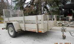 High end ALL aluminum trailer with 4 foot ramp and 5'x8' box, very light you won't know it is behind you, can be pulled with small vehicles, will never rust, you will save a lot on fuel which is only going up, most aluminum trailers are only part aluminum