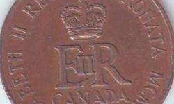 Large coin commemorating the 1953 Coronation of Elizabeth II.
