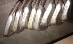 Set of men's right handed Ram fx tour grind irons. 3- pw. Good shape. Excellent hitting irons.
$120 obo
Included with a Dunlop Loco driver with a Harrison Striper shaft.