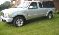 Make
Ford
Model
Ranger
Year
2009
Colour
silver
Trans
Manual
Ford Ranger sport model with V6 engine 4.0 litres, 5 speed manual overdrive trans., 4 new Michelin tires P235x70/R16, heavy duty aluminum spoke 16 in. wheels, differential ratio 3.55 with