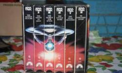 A rare collectors edition of the first six Star Trek Movies. All in good condition. A must for any serious Star Trek Fan.
