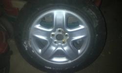 I have 4 factory wheels and bridgestone blizzacks tires that fite a Toyota Rave 4 and or a Toyota Highlander plus many more Toyota's. They are 225x65 r17.Tires and wheels where new last winter part way throw. No rust and tires are aleast 75percent or