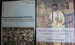 I have the following RDC textbooks for sale...
Literature: A World of Writing
-Pike & Acosta
Personality Psychology  (4th ed.)
-Larsen & Buss
Philosophy: The Quest for Truth (7th ed.)
-Louis P. Pojman
Egypt, Greece and Rome: Civilizations of the Ancient