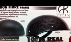 DOT approved 100% real Carbon Fibre Beanie Constructed of super strength carbon fibre Coolest & lightest helmet around Most streamlined legal beanie available Several moulds give exact fit XL - fits like a Large though This ad was posted with the Kijiji