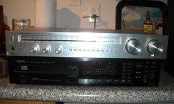 THE SOUND PRODUCED is VERY, VERY NICE Considering Its Small Compact Structure...17.5" x 12.5" x 3.25"...Nice Silver Finish...Vintage Receiver From The 80,s...35 Watts Per Channel...Inputs Include Phono, Auxiliary And Tape...AM/FM...Needs a New on/off
