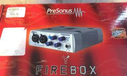 Up for grabs is a PreSonus Firebox digital audio interface.
24-Bit/96k
6in
10out
Excellent condition
Comes with cable, power, manual and box
