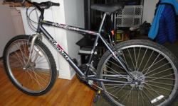 Selling an adult size 18 speed mountain bike in new condition, everything works great, bike has 26 inch aluminum wheels & bike would best fit anyone from 5-3 to 5-11 in height, asking $80.00 (Firm) if interested call 613-866-7030 (SERIOUS INQUIRIES ONLY.)