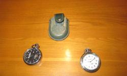 Remington Pocket Watches.
 
Both Watches require a New Battery, which in Peterborough can be purchased from Bobs Watch Repair.
 
Both Units keep excellent time when a new battery is installed and the battery usually lasts about 1 year.
 
Illuminated face