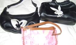 I have 5 purses for sale. I have 1 Rocawear (black) $15, 1 Roxy (blue) $10, 3 Playboy (2 black and 1 pink) $20 for black ones and $10 for the pink 1. Please see our other ads