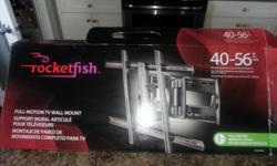 Rocketfish Full-Motion TV Wall Mount 40-56". In great condition. This mount was $260 new. Re-arranged the room it was in and no longer need it. This package is complete. Including box, manuals and all hardware that is required to install.