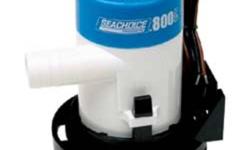 Seachoice bilge pumps come in 600, 800, and 1100 gph.sizes.  We have 660, 1100 gph in stock.  The great thing about them is in most cases you can reuse your existing base, so you don't have to drill more holes in your boat. 
Snaps directly into most