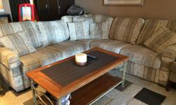 2 Piece sectional sofa-Custom-made, no rips, still has a long life&nbsp;
High back with very comfortable cushions with zipper & washable
Extra covers for arms for protection&nbsp;
I would love to keep it only reason of selling is that i moved to a smaller