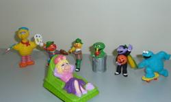 Sesame Street Characters
Miss Piggy.Bert,Ernie,Cookie Monster,The Count,The Groutch and Big Bird
$10.00