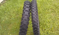 Front tire- 80/100-21
Back tire- 100/90-19
 
Brand new Michelin MS3 motocross tires. $120 o.b.o