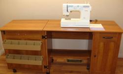 Hey Crafters.... Have I got a deal for you.  I purchase a Sauder Sewing Maching cabinet and a Janome Sewing maching with the intentions to learn to sew....didn't happen.... they have sat in my room and have basically never seen daylight - I bought the