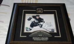 This is for a signed 8x10 framed Sidney Crosby picture. Includes Sticker of Authenticity on the back of it. A must have for collectors. No scuffs or scratches on the frame or picture. Price Drop, now only $290!