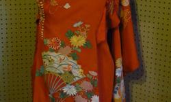 Japanese Silk embroidered Kimono - hand paingted and hand embroidered.