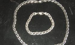 Silver chain (19" 1/2) and bracelet (9")
Asking $100