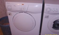 Smaller units (24"wx24"dx32"h)
Nice little units, have served us well for years. Bought a new set, so these need to go.
Dryer has sensor dry feature.
Knob on dryer is broken, but it does not affect the function of the dryer whatsoever since 90% of the