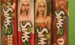 The Original Sims 2, Sims 2 Deluxe, Sims 2 Holiday Edition, & Sims 2 Season
$60.00 for all 4 or $15 each
Few scratches on some of the discs but should still install - oterwise great condition!
ALL come with installation code