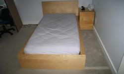 Good condition, matching single bed with mattress and one night stand for $80 obo.