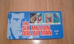 Vintge Six Million Dollar Man board game. Missing the computer spinner and 2 player holders, otherwise mint. Great for parts. Asking $10obo.