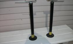 Pair of Slide out stabilizer jacks adjustable from 19" to 35" high