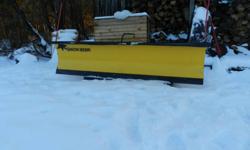 just reduced
 
Snow Bear 84'' Snow Plow- Ready for plowing
Like new used only one winter
comes with      > snow plow dollies, to move around garage
                       > snow deflector mounted on top of snowplow
                       > marker