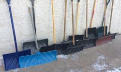 NOW THE SNOW IS FINALLY HERE. I HAVE SOME SNOW SHOVELS FOR SALE. I HAVE A FEW DIFFERENT ONES TO PICK FROM. THANKS FOR LOOKING.