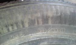 I have 3 tire for sale.  Lots of life left on them
They are Goodyear Allegra Mud and Snow tires size 215/60R17.  I bought them for my vehicle and found out that I can't mix sized front to back (it's an all wheel drive).  You can have different sizes on a