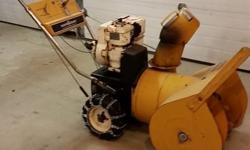 24" 2 stage Mastercraft snowblower. New main axle and axle bushings. Older unit, but starts and works great! $225.00 0b0