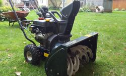 Yardworks 24", 208CC snowblower.
Electric start (power cord included), or pull start.
Adjustable runners.
RustChecked each year + routine maintenance.
Never broke any sheer pins (extra original pins included)