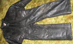 2Pc. Black Leather Snowmobile Suit
Size Men's XL
