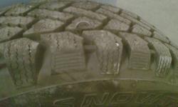 Winter is upon us! For sale is 4 nearly new Snowtrakker studded tires and 5 hole rims. These came off of a 2004 Dodge 2.0 SX or a Neon. In new condition. Call 791-9770 or respond to this ad.