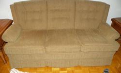 PRICE REDUCED........$500.00 OR BEST OFFER
 
 Bought in 2009 from Masse here in Cornwall
  Just like brand new Sofa, custom made, apt. size 71"
 Must be seen to be appreciated. MOVING, need it gone.
 (in one pic it shows some red, there is absolutely no