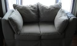 Over sized sofa and loveseat for sale. Good condition. The sofa is sagging a bit in the middle. :( Willing to sell separately. Asking $750.00 OBO for the pair. Please contact to view in person. Smoke free home.