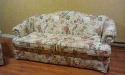 sofa and  matching chair in excellent condition,.