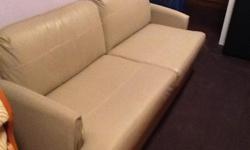 Sofa removed from my Dutchstar. Used only a few months. It is from flex steel. It is in leather color beige.
Dimension :
74 inches wide by 32 inches high. The overall length is 84 inches. The sofa makes a queen size bed. The mattress is 10 inches thick