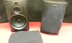 Sony Bookshelf Speakers, model #SS-H771, item #I-12800. 6 Ohms - 50 Watt. Price of $66 includes all taxes. Please refer to inventory #I-12800 when inquiring. We also have more items for sale at The Bay Street Broker located on the corner of Bay and
