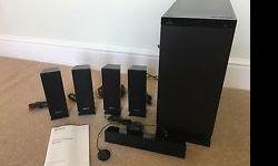 Superb Sony 5.1 Surround Sound System! Six years old. Used very little. In like-new condition. It has small speakers that worked well in my small entertainment room but it is powerful enough for a larger room. Colour coded connectors for easy