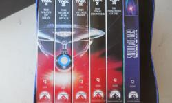 Gift box with 6 VHS Star Trek movies.