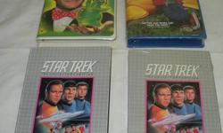 STAR TREK, STAR WARS AND
VARIOUS VHS TAPES
 
Star Trek: The Collector?s Edition: ?The Menagerie? Parts 1 and 2
Star Trek: The Collector?s Edition: ?Where No Man Has Gone Before ? Mudd?s  Women? (in original cellophane wrapping, never opened)
$10.00 for